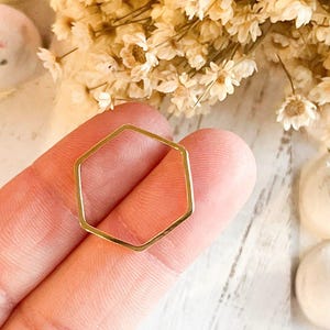 10 pieces Hexagon Linking Charms for Jewelry Making, Hexagon Connector Charms, DIY Earring Charms, Geometric Linking Rings Hexagon