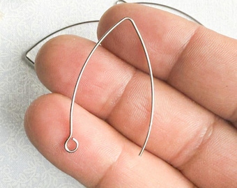 Silver Stainless Steel V Shape Earring Wires: DIY Jewelry Making