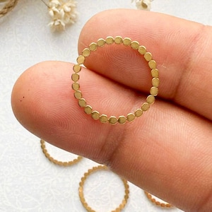 6 pieces Gold plated Stainless Steel Circle Bezels for Earrings, Steel Geometric Linking Rings, Round Connector Charms, Open Circle Bezels