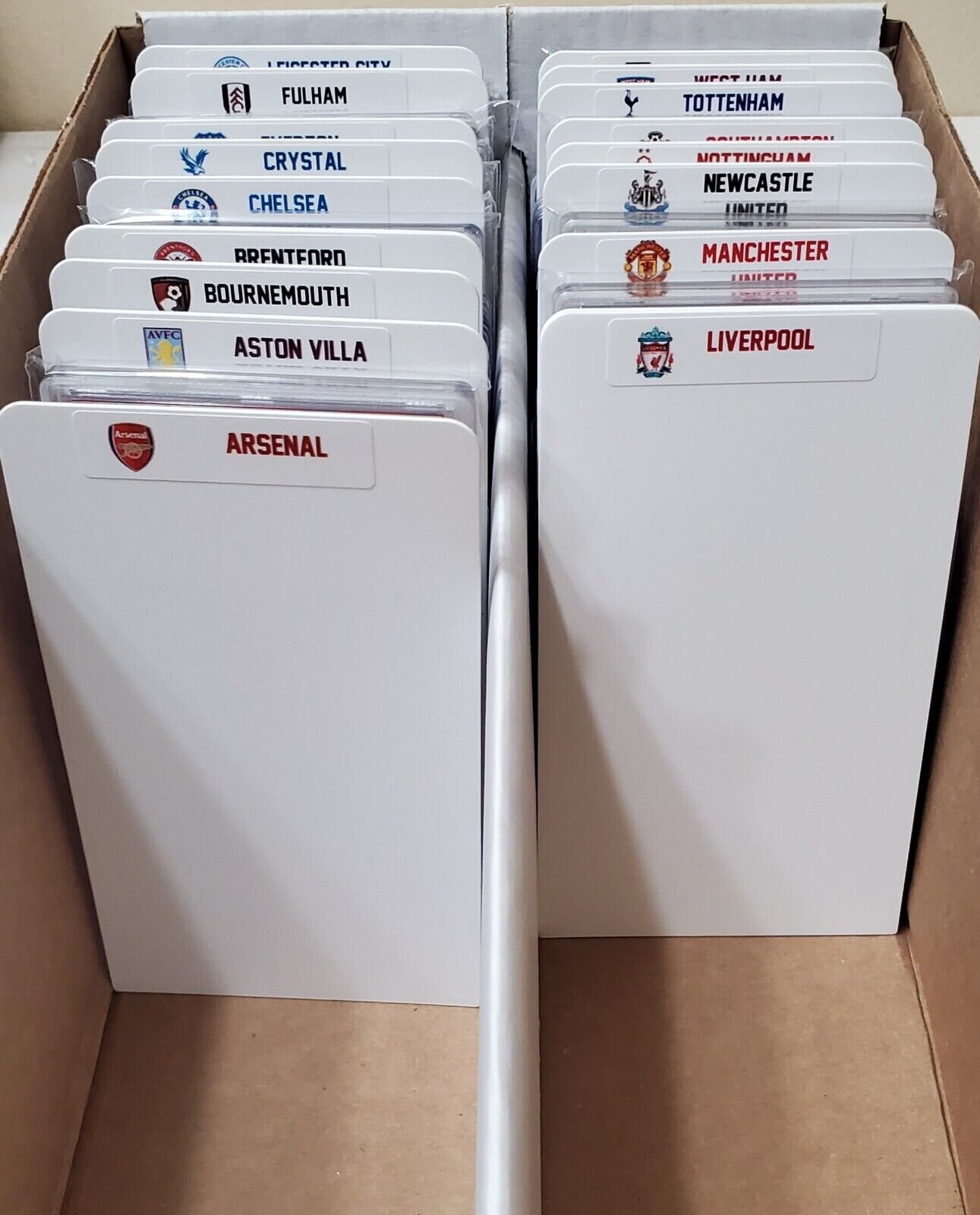 20 GRADED Sports Card Dividers With 20 FREE Premier League Teams Labels