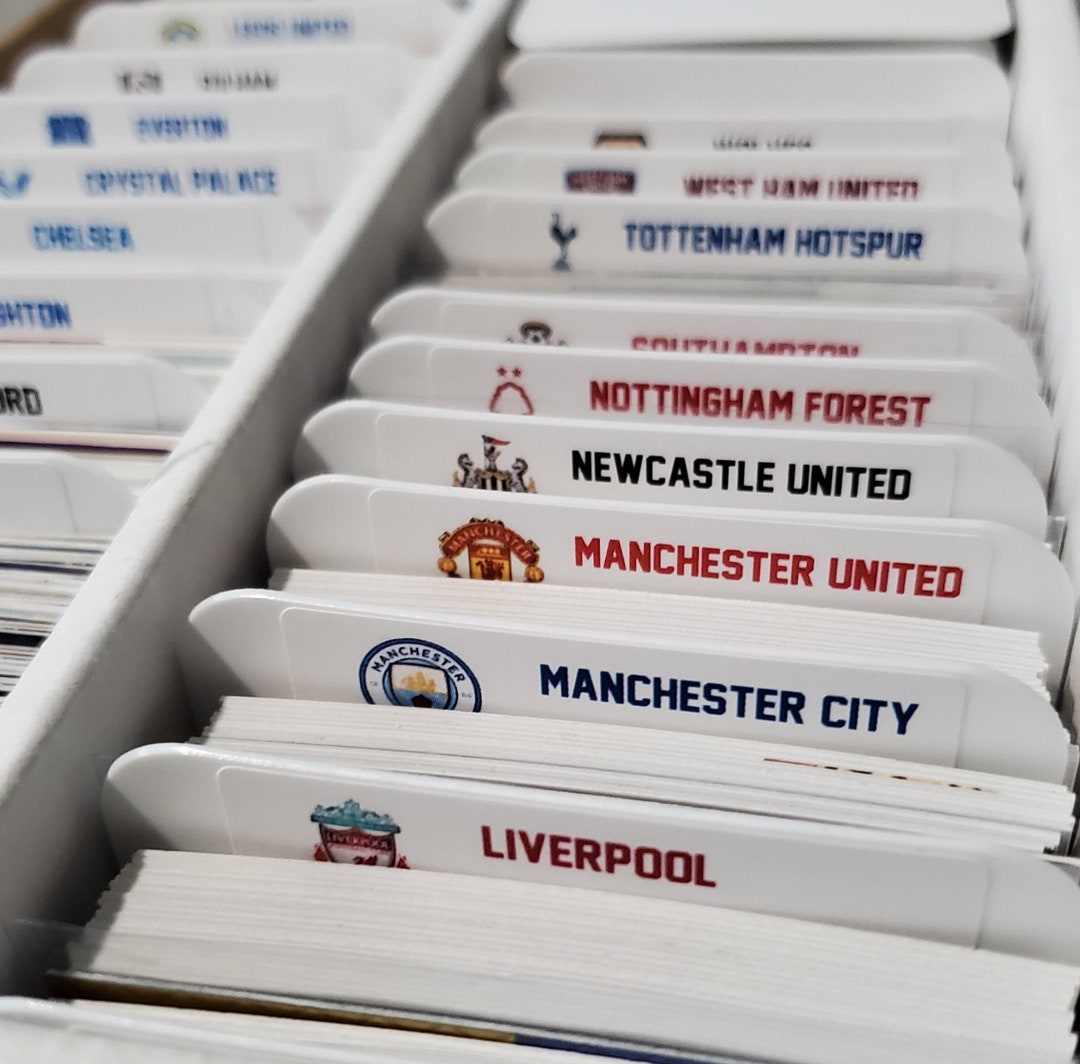 20 Sports Card Dividers With 20 FREE Premier League Teams Labels Etsy