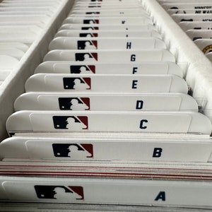 26 STANDARD Sports Card Dividers with 26 FREE MLB A-Z Labels Set