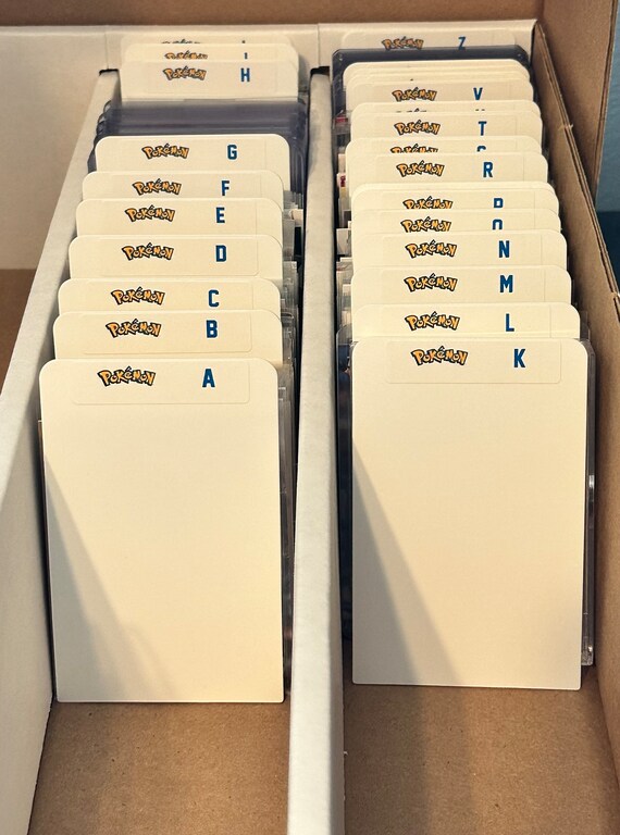 26 TALL Card Dividers With 26 FREE POKEMON A-Z Labels Set - Etsy