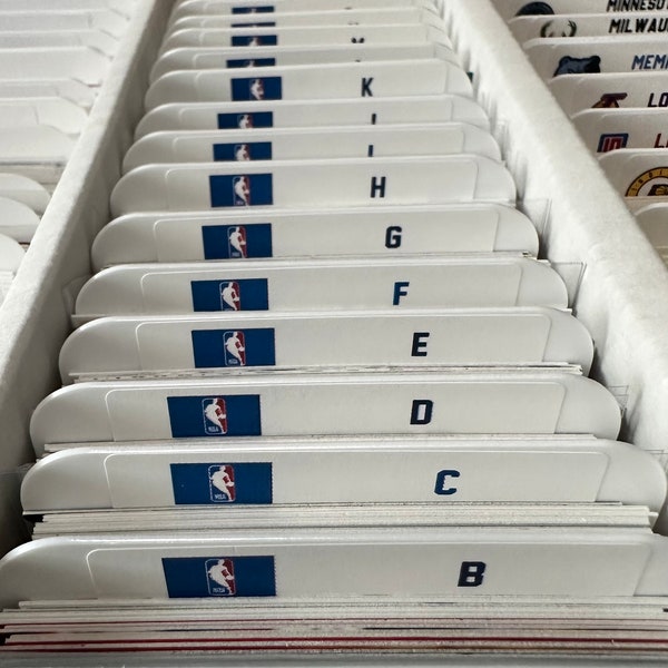 Baseball Card Dividers With Labels Etsy