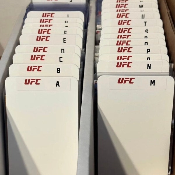 26 TALL Sports Card Dividers with FREE UFC A-Z Labels