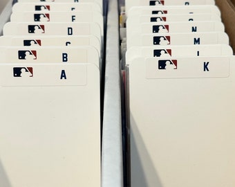 26 STANDARD Sports Card Dvders Wth 26 FREE MLB A-Z Labels Set - Etsy