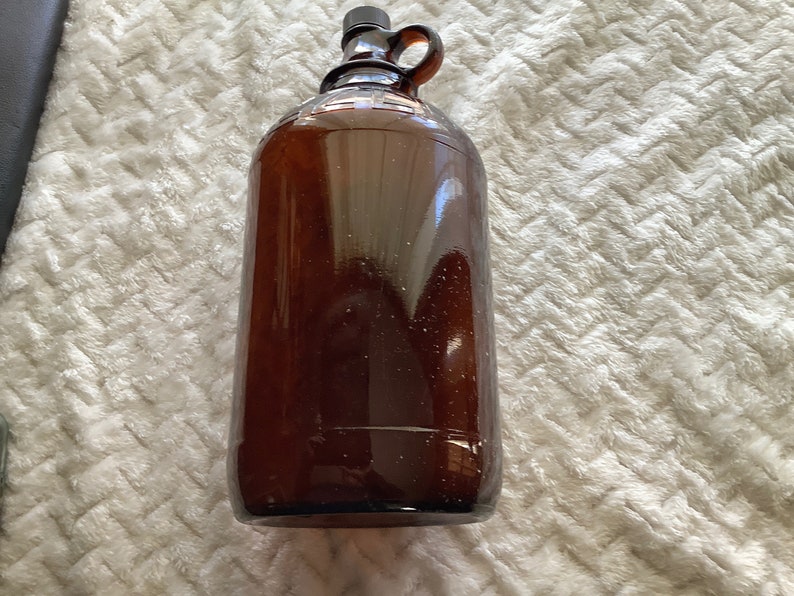 1929 Dazzle Bleach Bottle Amber Glass Half Gallon Jug Etsy