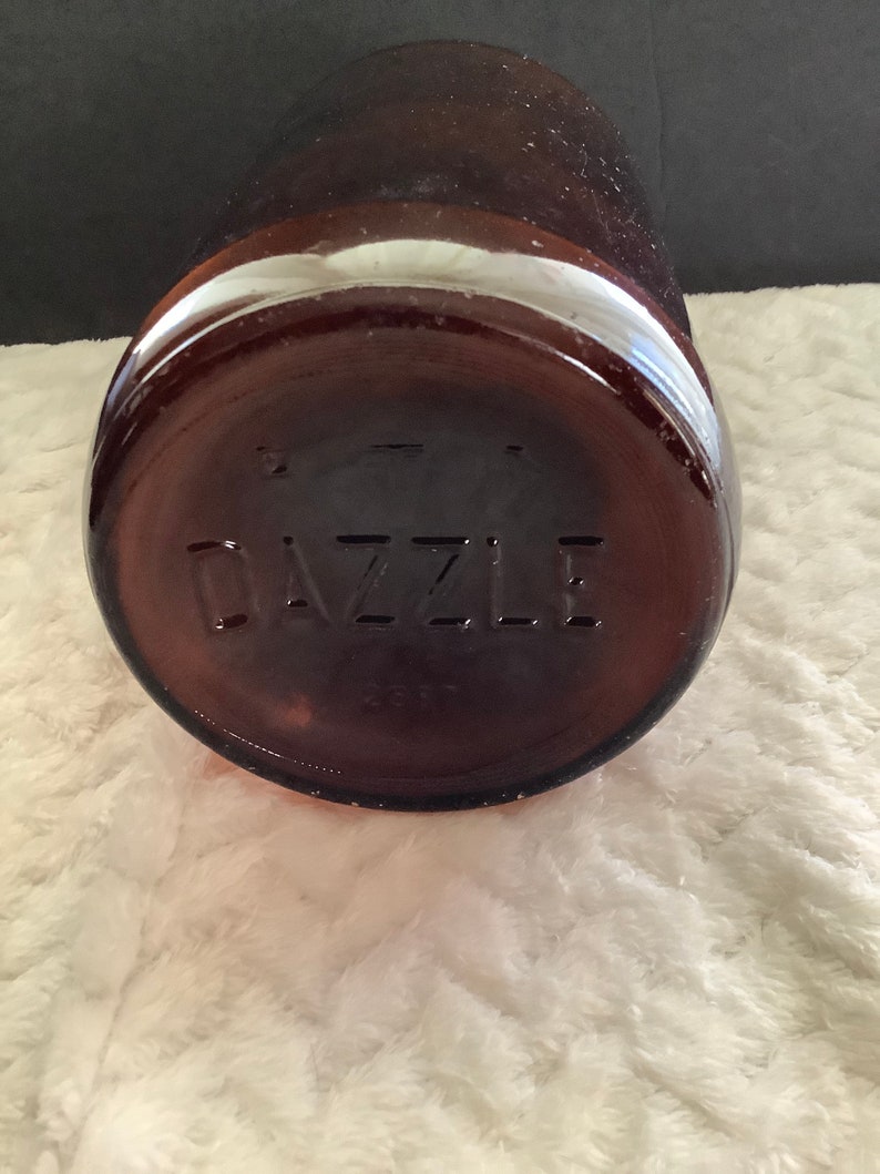 1929 Dazzle Bleach Bottle Amber Glass Half Gallon Jug Etsy