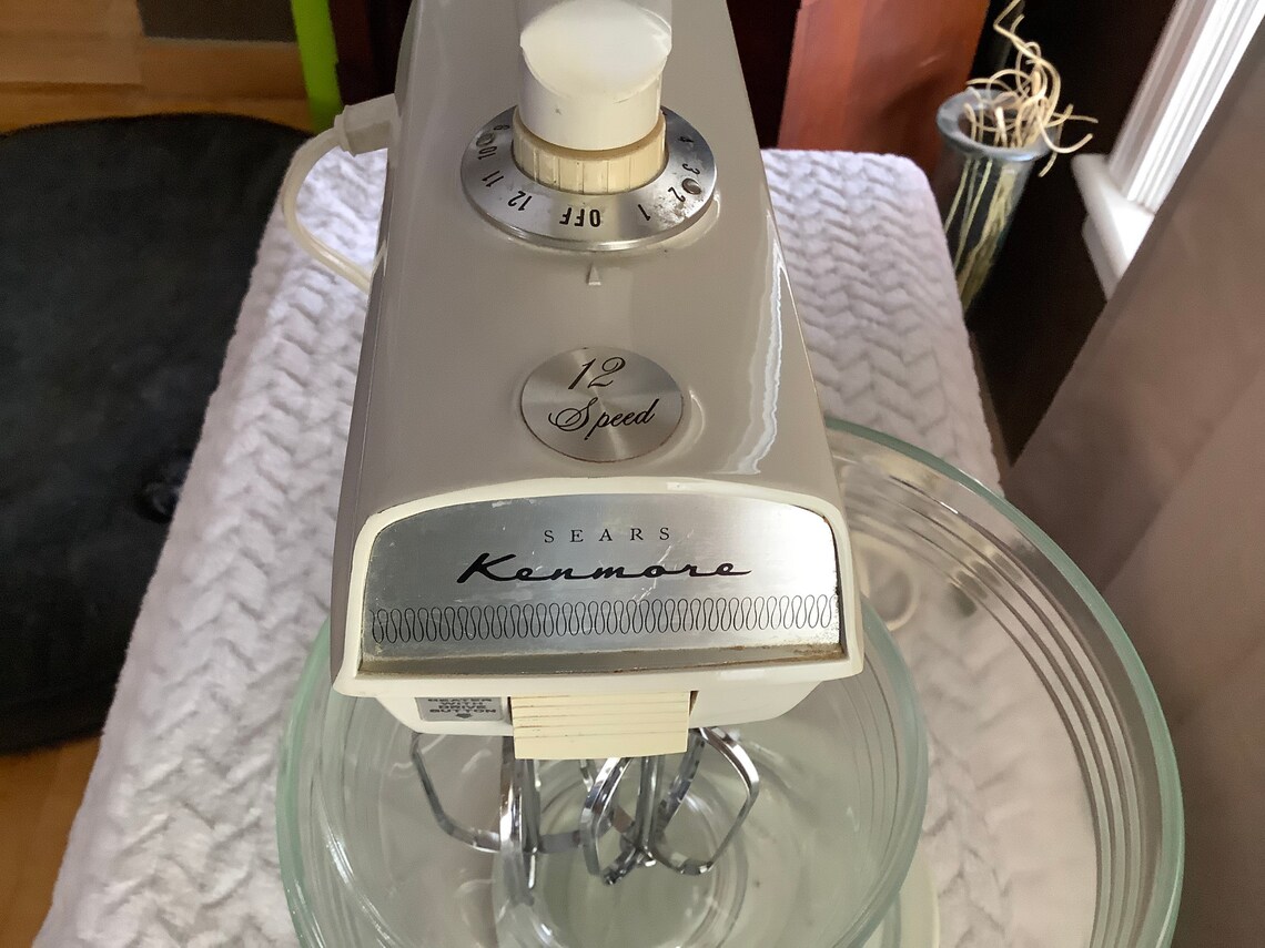 Vintage Kenmore Sears Roebuck 12 Speed StandUp Mixer with Two Etsy