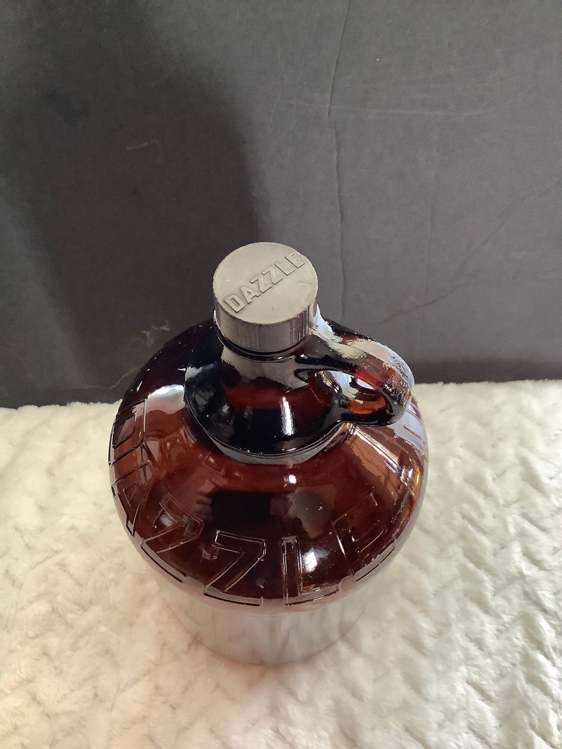 1929 Dazzle Bleach Bottle Amber Glass Half Gallon Jug Etsy