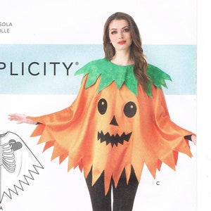 May include: A sewing pattern for a Halloween costume. The pattern includes instructions for making a pumpkin, skeleton, and patchwork costume. The pattern number is S9169.