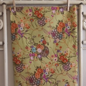 3y Colorful Asian fabric floral fabric japanese fabric chinese fabric parasol fabric dogwood fabric asian quilt fabric kimono fabric