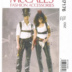 Cool & Practical! uncut thigh pouch holster Hip Pouch chaps pouch to sew easy hip bag to sew steampunk style hip pack hat McCall's M7176