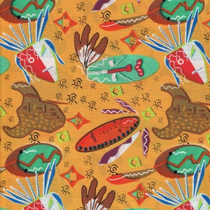 RARE S Walling Designs Tribalstoff 4 Meter Tribalstoff afrikanischer Maskenstoff Federnstoff leuchtender afrikanischer Stoff afrikanischer Quiltstoff