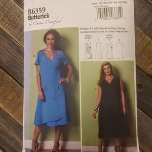 Connie Crawford Uncut szs XXL-6X Butterick B6359 designer dress pattern connie crawford dress pattern  dress spring work dress pattern