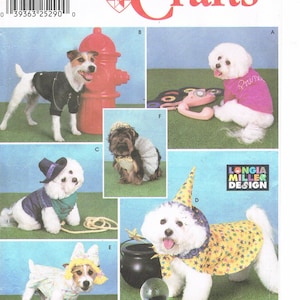 Darling Longia Miller Desigm One Size dog dress up pattern ,dog Halloween costume pet clown goldilocks biker ballerina cowboy costume 9884