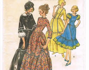Pretty historical costume sz 12/14 or for Halloween Butterick 4585 colonial costume 18 century costume edwardian costume centennial prairie