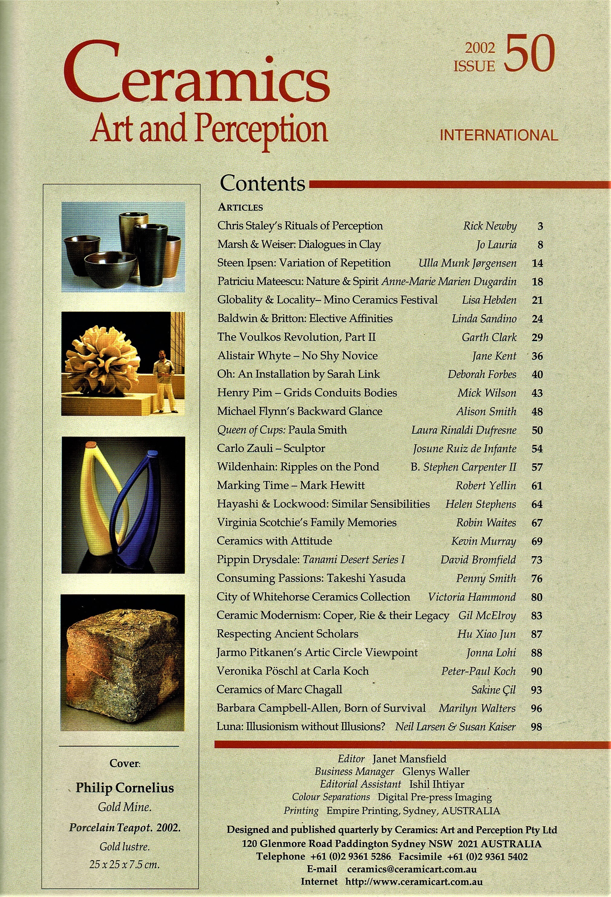 Ceramics Art and Perception Journal 50 2002 sculpture Etsy