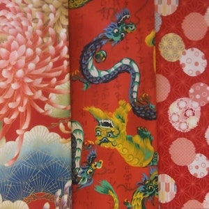 Beautiful 24 pc fat quarter lot Asian fabric asian floral fabric dogwood lotus flower fabric asian fabric japanese fabric asian quilt kit
