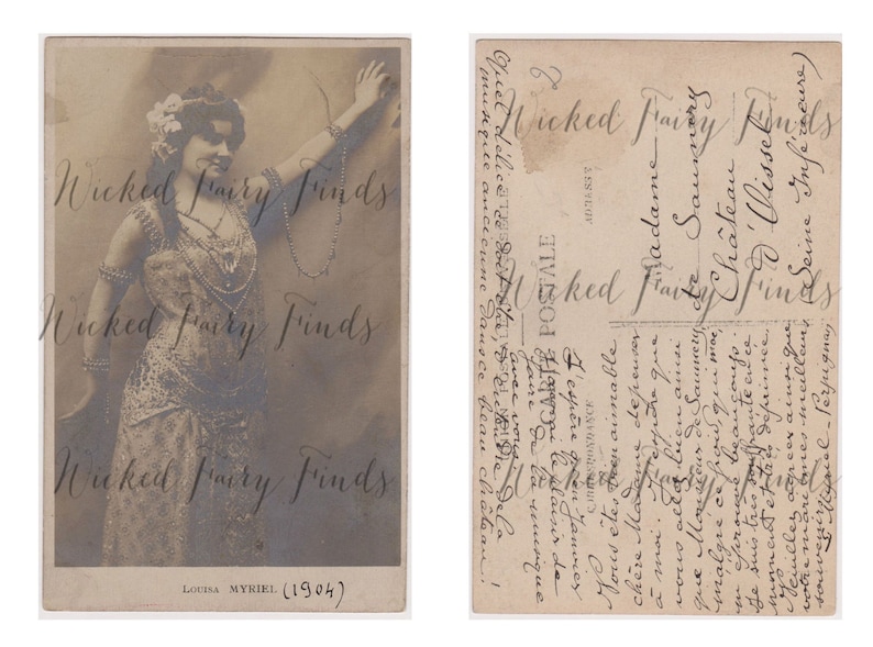 Vintage Gypsy Photo Postcard for Instant Download Digital Photo Antique Gypsy Fashion