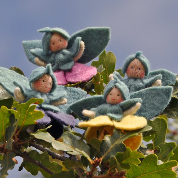 Handmade Felt Flower Bud Fairy