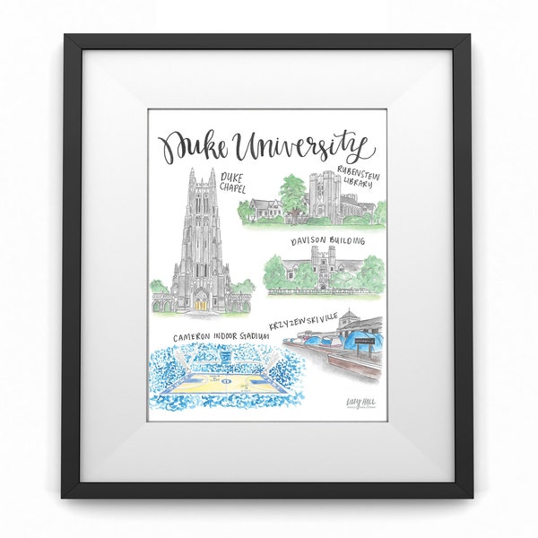 Duke University Watercolor – Unframed