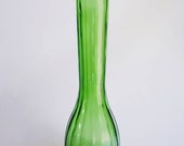8.5 quot Tall Vintage Green Glass Bud Vase