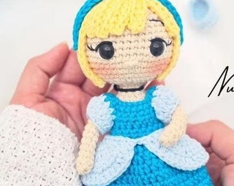 Cinderella Princess Crochet Doll Disney Frozen Princess Plush Doll Amigurumi Plush Doll Amigurumi Handmade in Colombia by Women Artisans