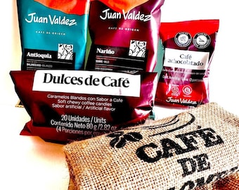Cesto regalo di caffè per amanti del caffè, set regalo di caffè colombiano, regalo di Natale, set regalo di campioni di caffè da 4 bustine, regali di caffè per donne e uomini