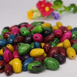 Camajuro Beads. 30 Multicolored Pieces.
