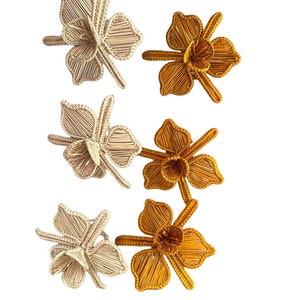 Servietten-Blumen-Ring-Halter-Set.