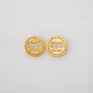Pre-Columbian Muisca Mask Earrings. Colombia- 24K Gold Plated, Pre Columbian Jewelry, Handcrafted Jewelry from Colombia