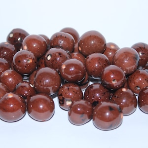 Bombona Beads. 30 Brown Bombona Balls - Seeds. Size, 2 - 2.5 cm. approx. Top Drilled. Vegan, Eco Friendly, Natural Jewelry Making Supplies