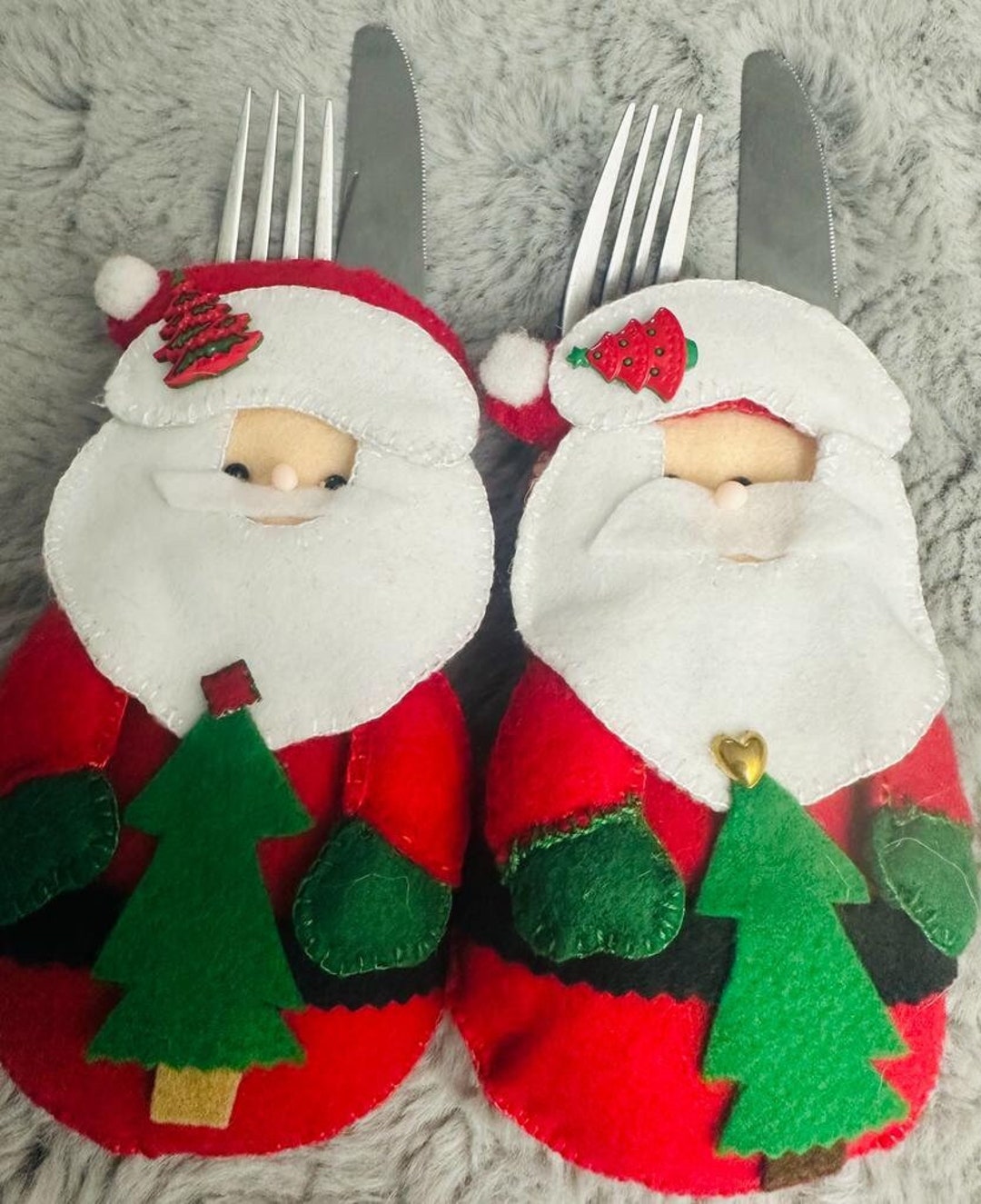 Christmas Cutlery Holder, Silverware Pouch, Utensil Holders, Set of 4 — free download