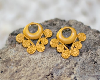 Pre-columbian Muisca Pattern Pendant Colombia- 24K Gold