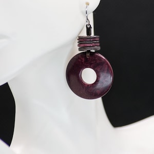 Earrings Tagua Nut Sustainable Eco Friendly Jewelry Vegetable Ivory Wooden Boho Fashion Statement Accessories Organic Natural Jewelry