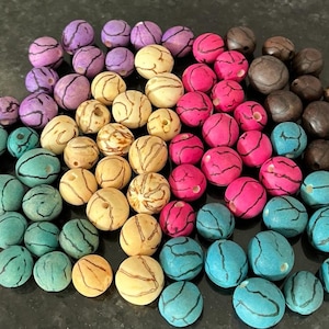 Bombona Ball Beads. 60 Matte Multicolored Pieces.