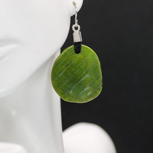 Earrings Tagua Nut Sustainable Eco Friendly Jewelry Vegetable Ivory Wooden Boho Fashion Statement Accessories Organic Natural Jewelry