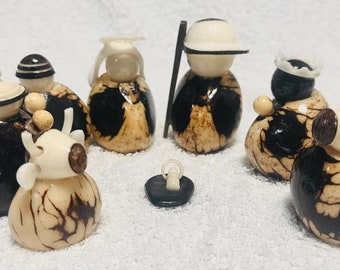 Japanese Nativity Set, Kokeshi Dolls Nativity Set, Nativity Scene