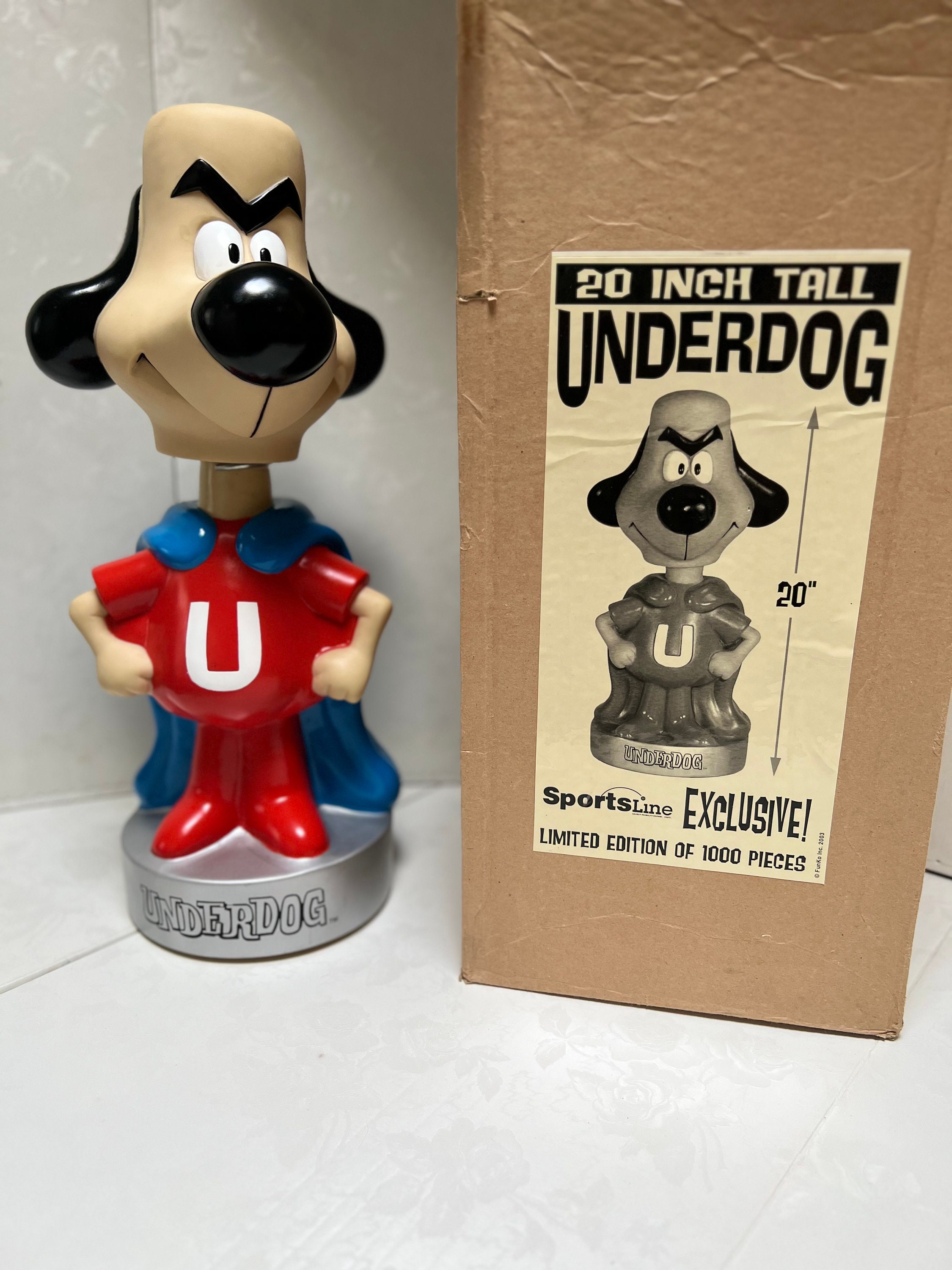 SUPER RARE 1999 20” Funko Underdog Wacky Wobbler Limited Edition