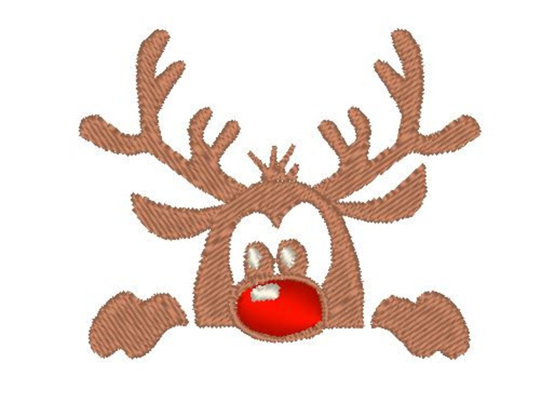 Christmas Reindeer. Face Mask Design. Machine Embroidery Design. Etsy