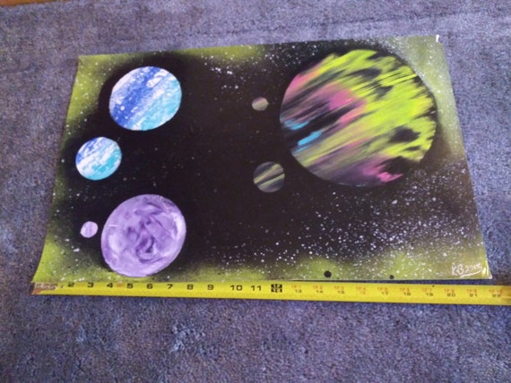 Galaxy Spray Paint By Kb 14x22in Wall Art