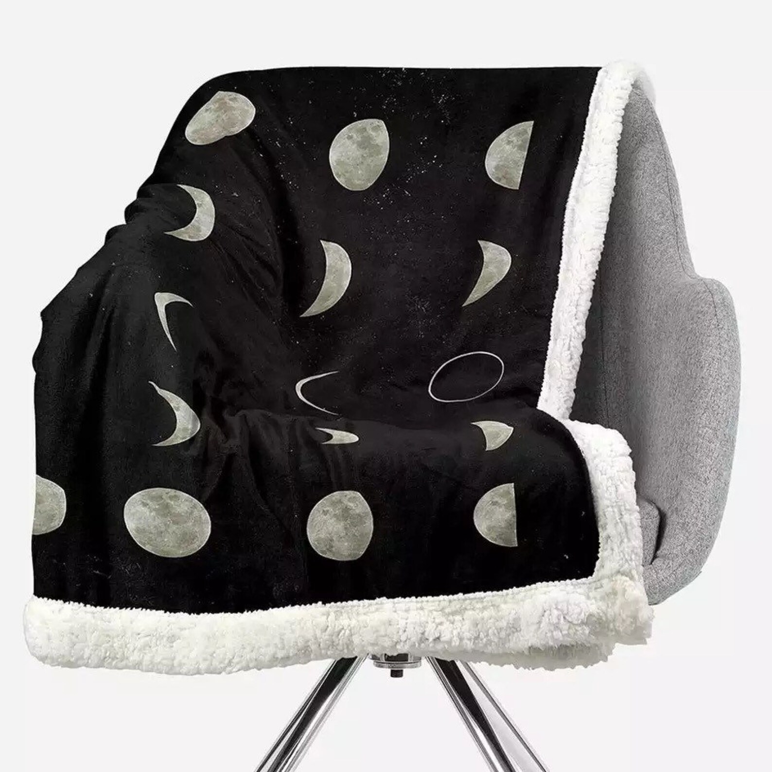 Phases of the Moon Blanket/Throw Etsy