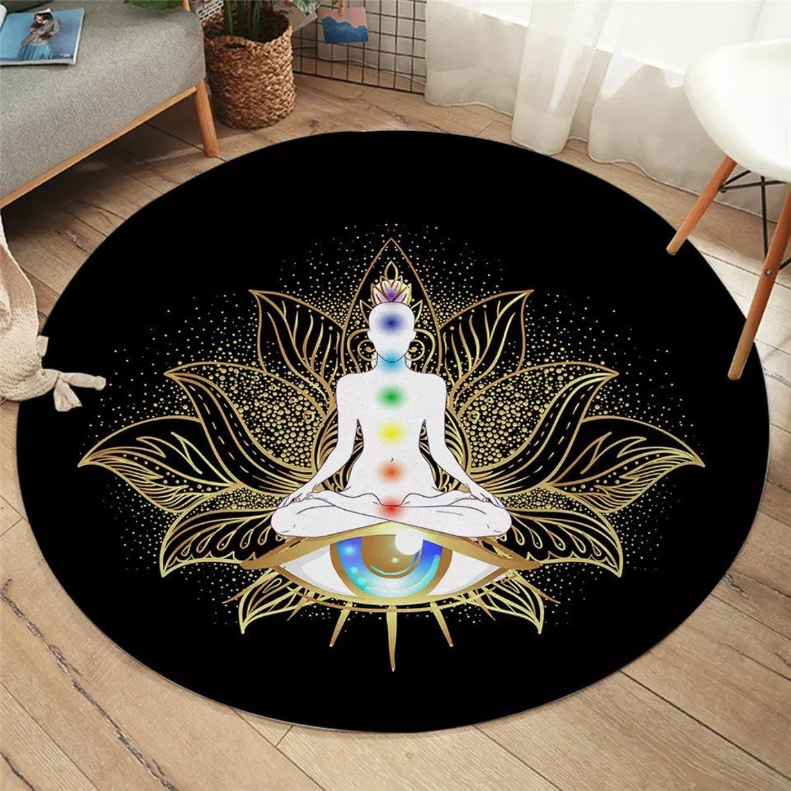 Chakra Meditation Floor Mat Etsy