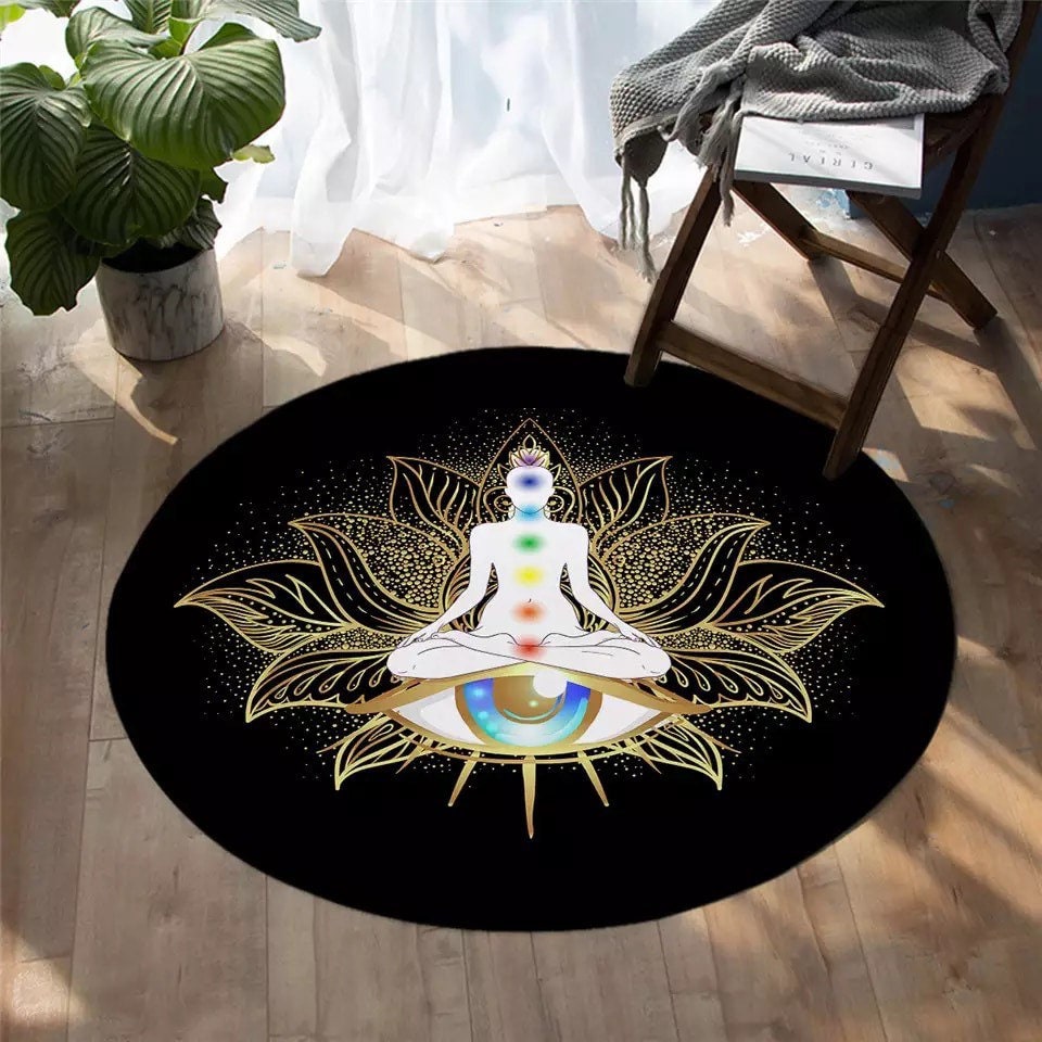 Chakra Meditation Floor Mat Etsy