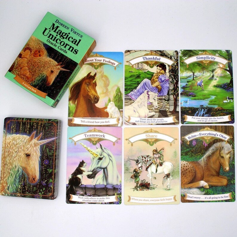 Magical Unicorn Oracle Cards Doreen Virtue Etsy