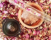 C A R E Flower Power Facial Yoni Steam with Lemon Balm Hydrosol. Soothing and Toning. Litha, Summer Solstice. Wheel of the Year.