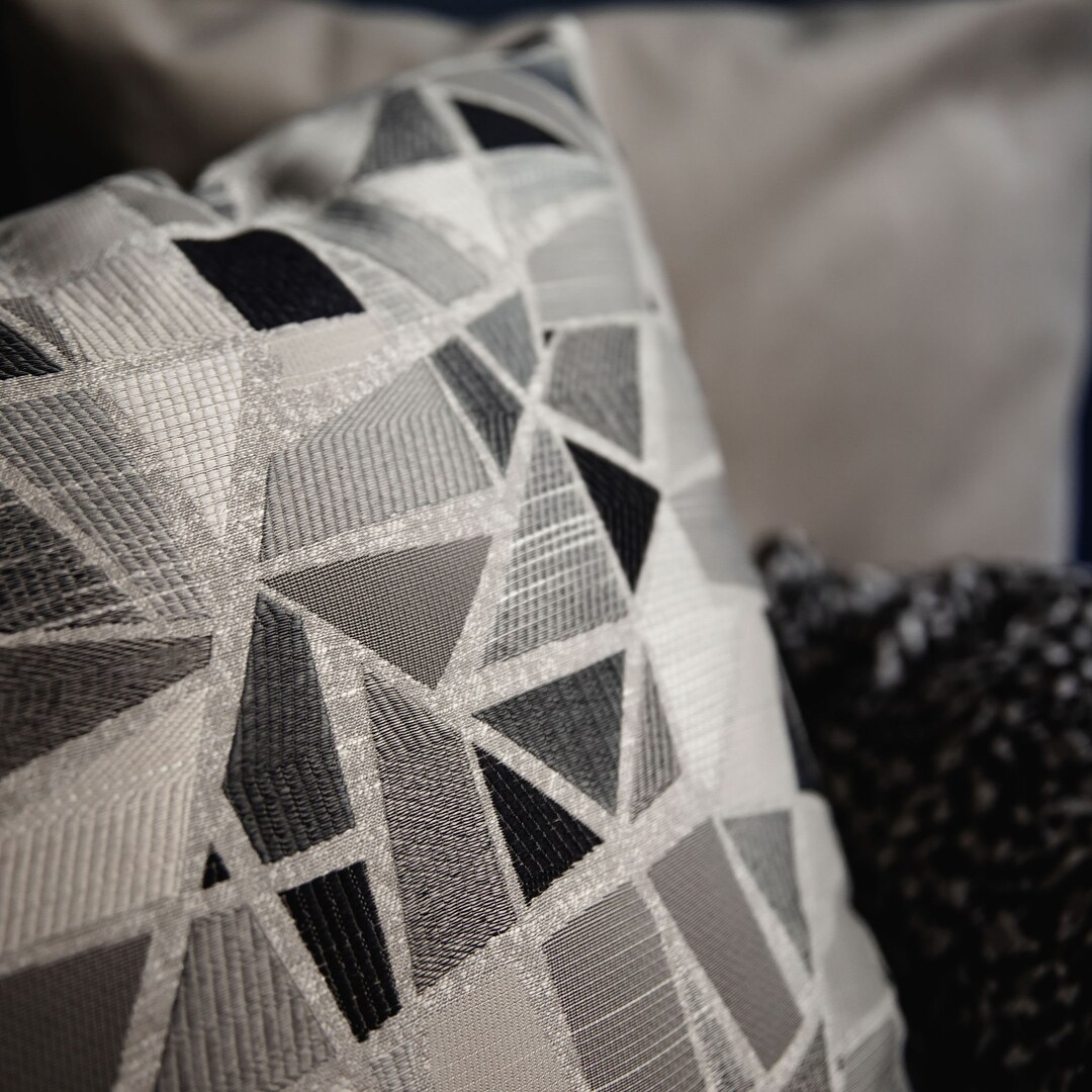 Black and Gray Pillow Cover Modern Throw Pillow Cover Cushion Cover Etsy