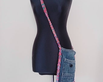Upcycled Jeans Bag Denim Cross Body Recycled Bag Handmade Bag