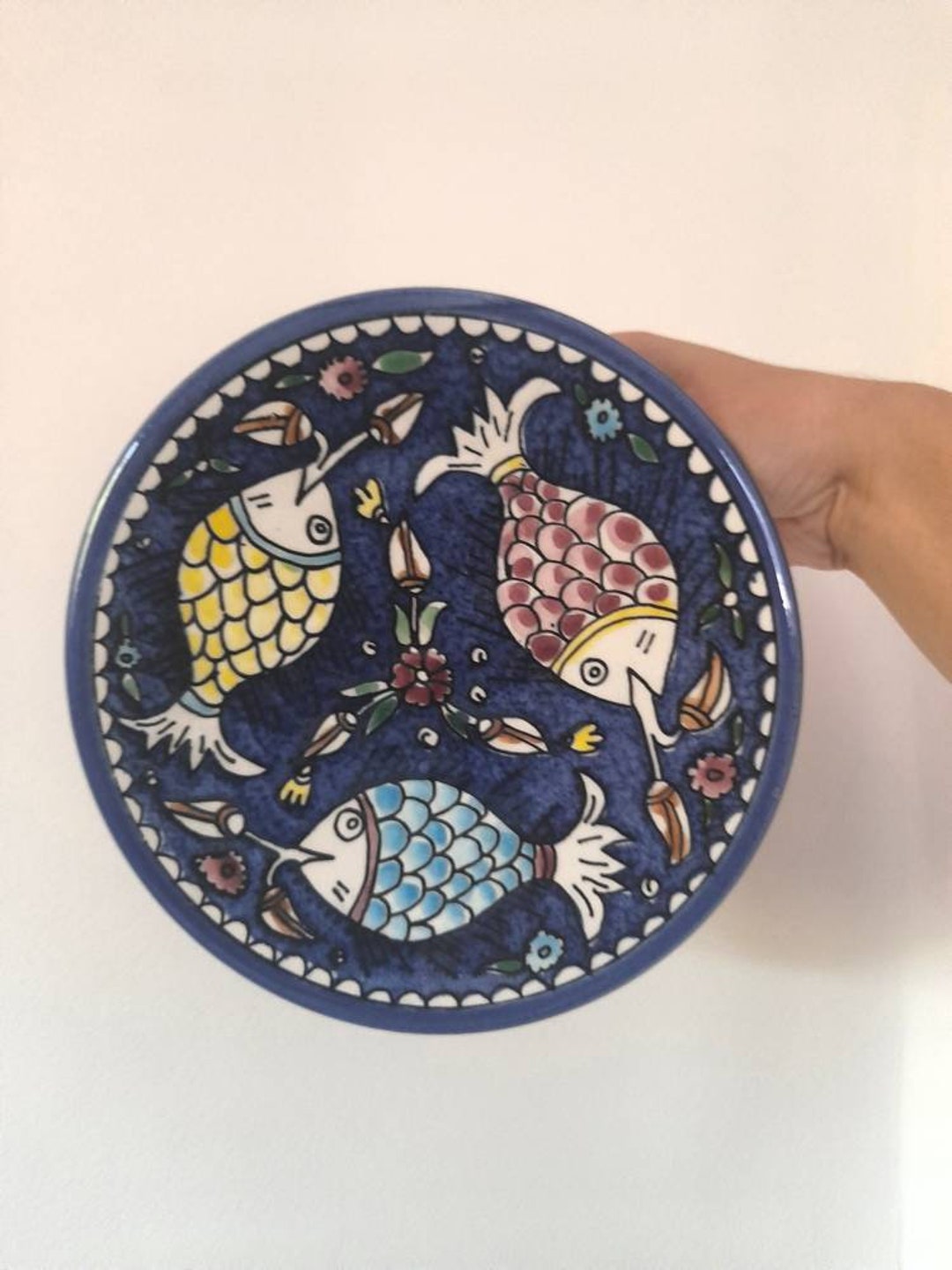 Handmade Ceramic Fish Decorative Plate Etsy UK
